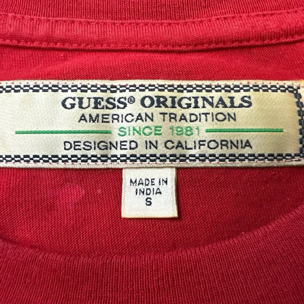 Guess Originals Men's Striped Logo Shirt Cotton Sz S Oversized Multicolor Retro - Picture 7 of 10